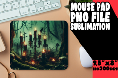 Enchanted Mouse Mat Sublimation Style, Horror Halloween Product Image 1