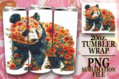 Colorful Animal Spring Floral Tumbler Wrap Product Image 1