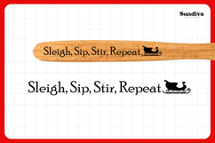 Christmas Wooden Spoon Handle Quotes SVG - Sleigh, Sip, Stir Product Image 3