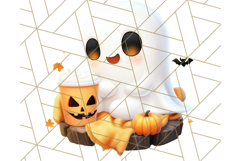 Cute Halloween Ghost Clipart PNG, Ghost and Friends Holiday Product Image 4