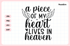 Heartfelt Memorial Quote SVG | A Piece Of My Heart Product Image 3