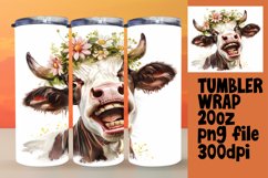 Whimsical Cow Tumbler Sublimation - 20oz Product Image 1