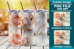 3D Rose Tumbler 20oz skinny wrap design, Tumbler design Product Image 1