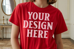 Comfort Colors 1717 Red T-Shirt Mockup Product Image 1