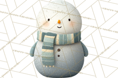Hygge Winter Snowman PNG Cozy Neutral Christmas Clipart Product Image 5