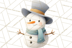 Hygge Winter Snowman PNG Cozy Neutral Christmas Clipart Product Image 3