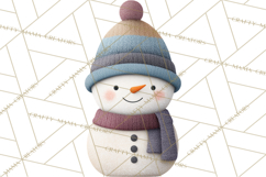 Hygge Winter Snowman PNG Cozy Neutral Christmas Clipart Product Image 4