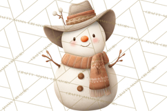 Hygge Winter Snowman PNG Cozy Neutral Christmas Clipart Product Image 5