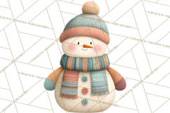 Hygge Winter Snowman PNG Cozy Neutral Christmas Clipart Product Image 3