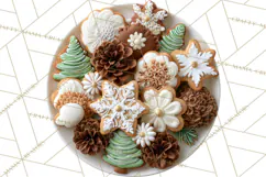 Winter Treats & Drinks Clipart PNG, Neutral Winter Food Png Product Image 2