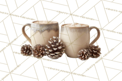 Winter Treats &amp; Drinks Clipart PNG, Neutral Winter Food Png Product Image 2