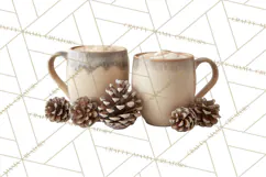 Winter Treats & Drinks Clipart PNG, Neutral Winter Food Png Product Image 2