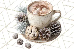 Winter Treats & Drinks Clipart PNG, Neutral Winter Food Png Product Image 4