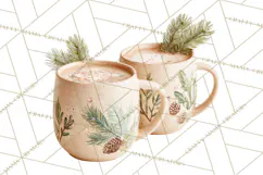 Winter Treats & Drinks Clipart PNG, Neutral Winter Food Png Product Image 5