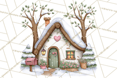 Woodland Critter Valentine Clipart, Forest Animal Post Png Product Image 5