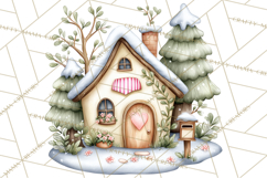 Woodland Critter Valentine Clipart, Forest Animal Post Png Product Image 2