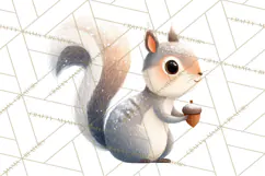 Cozy Winter Animals Clipart PNG, Neutral Woodland Critters Product Image 2