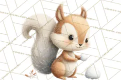 Cozy Winter Animals Clipart PNG, Neutral Woodland Critters Product Image 5