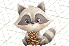 Cozy Winter Animals Clipart PNG, Neutral Woodland Critters Product Image 2
