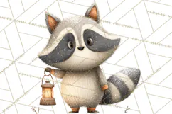 Cozy Winter Animals Clipart PNG, Neutral Woodland Critters Product Image 5