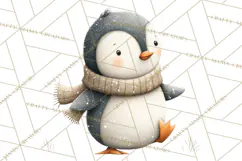 Cozy Winter Animals Clipart PNG, Neutral Woodland Critters Product Image 2