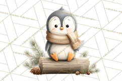 Cozy Winter Animals Clipart PNG, Neutral Woodland Critters Product Image 3