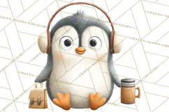 Cozy Winter Animals Clipart PNG, Neutral Woodland Critters Product Image 4