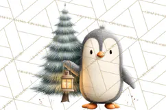 Cozy Winter Animals Clipart PNG, Neutral Woodland Critters Product Image 4