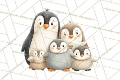 Cozy Winter Animals Clipart PNG, Neutral Woodland Critters Product Image 3