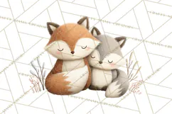 Cozy Winter Animals Clipart PNG, Neutral Woodland Critters Product Image 4