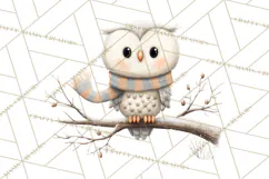 Cozy Winter Animals Clipart PNG, Neutral Woodland Critters Product Image 5