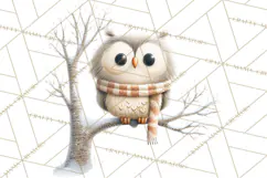 Cozy Winter Animals Clipart PNG, Neutral Woodland Critters Product Image 2