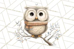 Cozy Winter Animals Clipart PNG, Neutral Woodland Critters Product Image 3