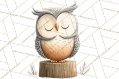 Cozy Winter Animals Clipart PNG, Neutral Woodland Critters Product Image 4