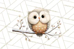 Cozy Winter Animals Clipart PNG, Neutral Woodland Critters Product Image 5
