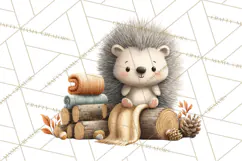 Cozy Winter Animals Clipart PNG, Neutral Woodland Critters Product Image 4