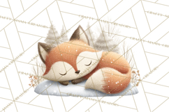 Cozy Winter Animals Clipart PNG, Neutral Woodland Critters Product Image 3