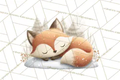 Cozy Winter Animals Clipart PNG, Neutral Woodland Critters Product Image 3