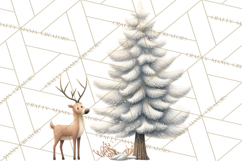 Cozy Winter Animals Clipart PNG, Neutral Woodland Critters Product Image 3