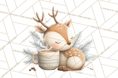 Cozy Winter Animals Clipart PNG, Neutral Woodland Critters Product Image 4