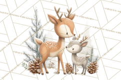 Cozy Winter Animals Clipart PNG, Neutral Woodland Critters Product Image 4