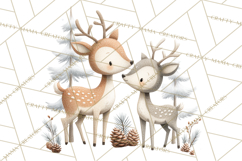 Cozy Winter Animals Clipart PNG, Neutral Woodland Critters Product Image 5