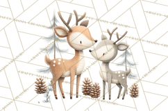 Cozy Winter Animals Clipart PNG, Neutral Woodland Critters Product Image 2