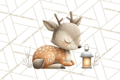 Cozy Winter Animals Clipart PNG, Neutral Woodland Critters Product Image 3