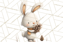 Cozy Winter Animals Clipart PNG, Neutral Woodland Critters Product Image 5