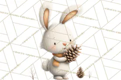Cozy Winter Animals Clipart PNG, Neutral Woodland Critters Product Image 5