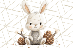 Cozy Winter Animals Clipart PNG, Neutral Woodland Critters Product Image 2