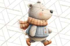 Cozy Winter Animals Clipart PNG, Neutral Woodland Critters Product Image 4