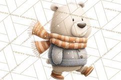 Cozy Winter Animals Clipart PNG, Neutral Woodland Critters Product Image 2