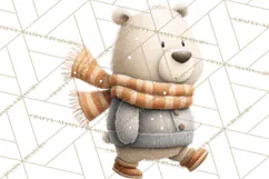 Cozy Winter Animals Clipart PNG, Neutral Woodland Critters Product Image 2